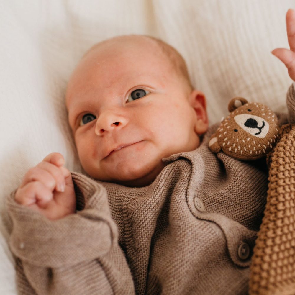 Babyshooting, Newbornshooting, Geschwisterbilder bei vavrova-photography newborn only mit Stofftedi